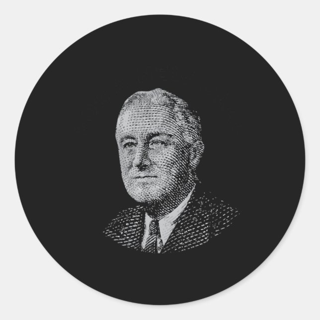 Fdr New Shirt Roosevelt New  Runder Aufkleber (Vorderseite)