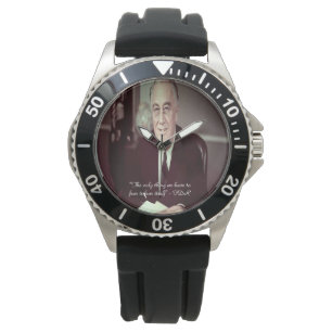 FDR & Nothing To Fear Zitat-Uhr Armbanduhr