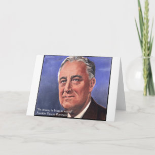 FDR (Roosevelt) "Sei kurz" Weisheitszitate Geschen Karte