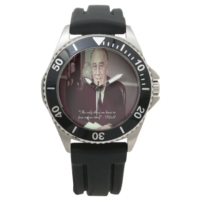 FDR und nichts, was Angst vor Zitatschau Armbanduhr (Vorderseite)