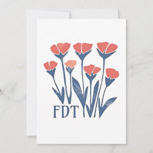 FDT Floral Wreath Subtle Feminine Boho Anti-Trump Feiertagskarte