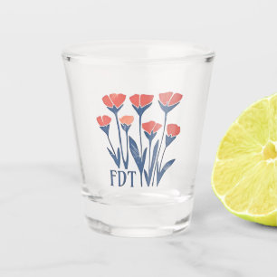 FDT Floral Wreath Subtle Feminine Boho Anti-Trump Schnapsglas