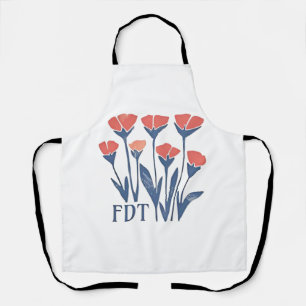 FDT Floral Wreath Subtle Feminine Boho Anti-Trump Schürze