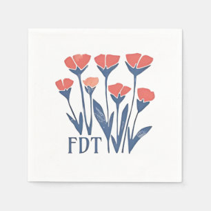 FDT Floral Wreath Subtle Feminine Boho Anti-Trump Serviette