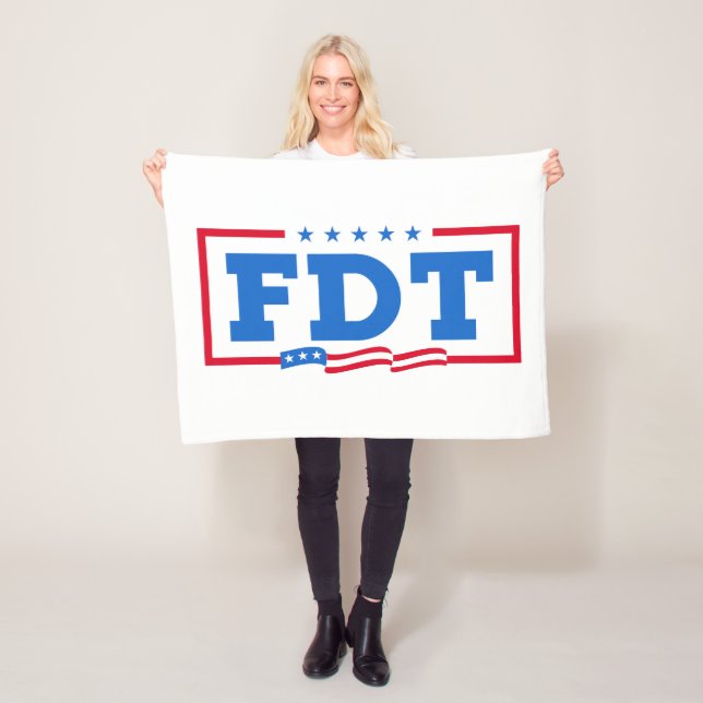 FDT Funny Anti Trump No-Trump Fleecedecke (Beispiel)