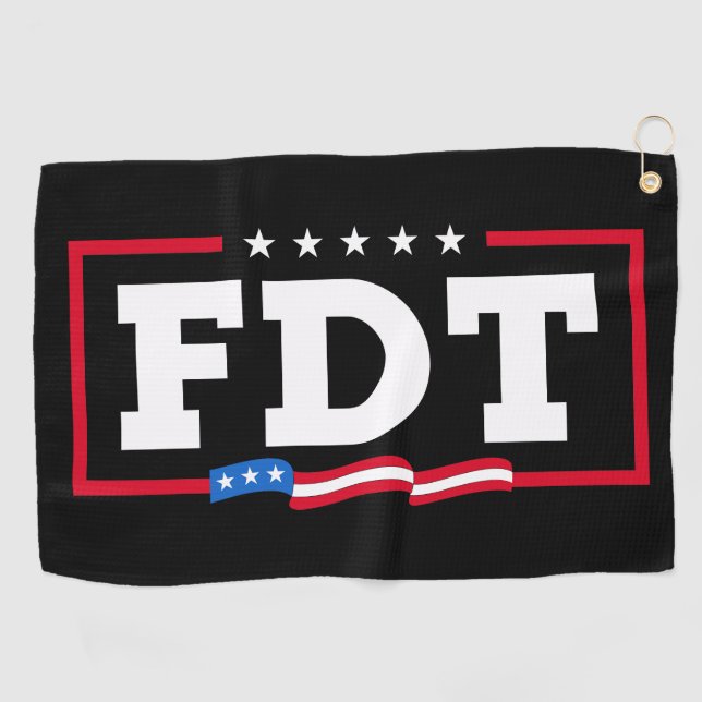 FDT Funny Anti Trump No-Trump Golfhandtuch (Horizontal)