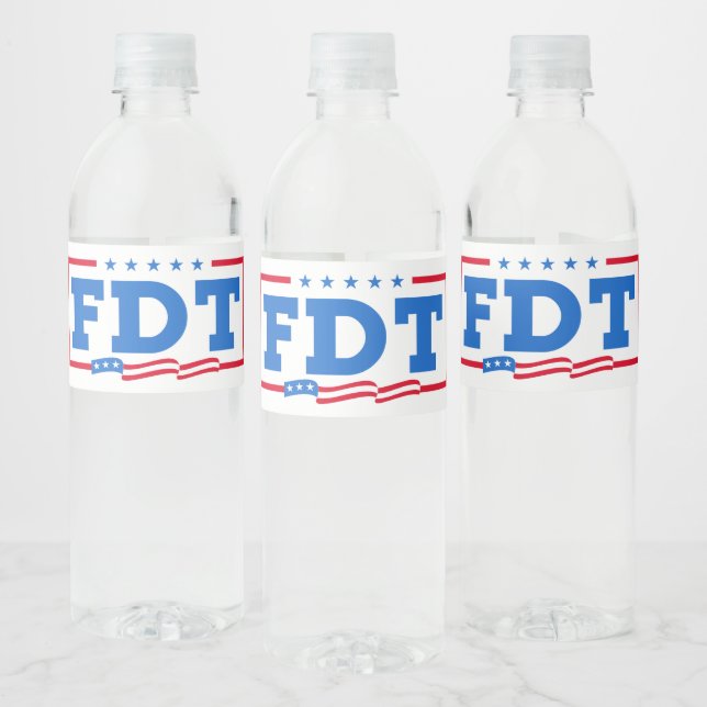 FDT Funny Anti Trump No-Trump Wasserflaschenetikett (Flaschen)