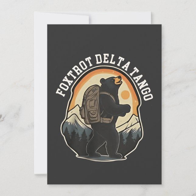 FDT Resist Bear Foxtrot Delta Tango Einladung (Vorderseite)