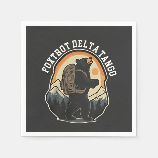 FDT Resist Bear Foxtrot Delta Tango Serviette (Vorderseite)