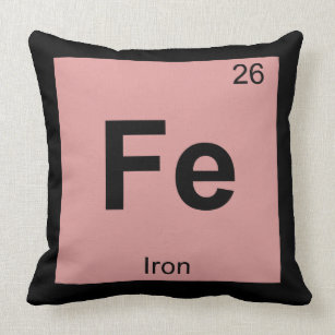 Fe - Eisen Chemie Periodisches Symbol Element Kissen