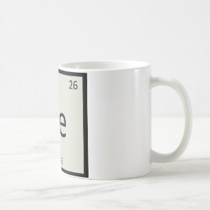 Fe - Feta-Käse Chemie Periodensystem-Symbol Tasse
