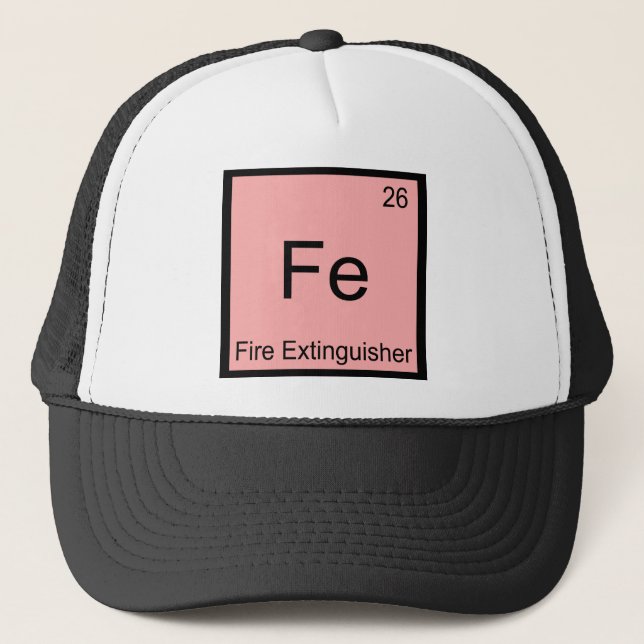 Fe - Feuerlöscher Funny Chemistry Symbol T-Shirt Truckerkappe (Vorderseite)