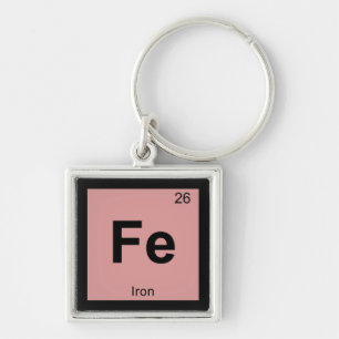 Fe - Iron Chemistry Periodic Table Symbol Element Schlüsselanhänger