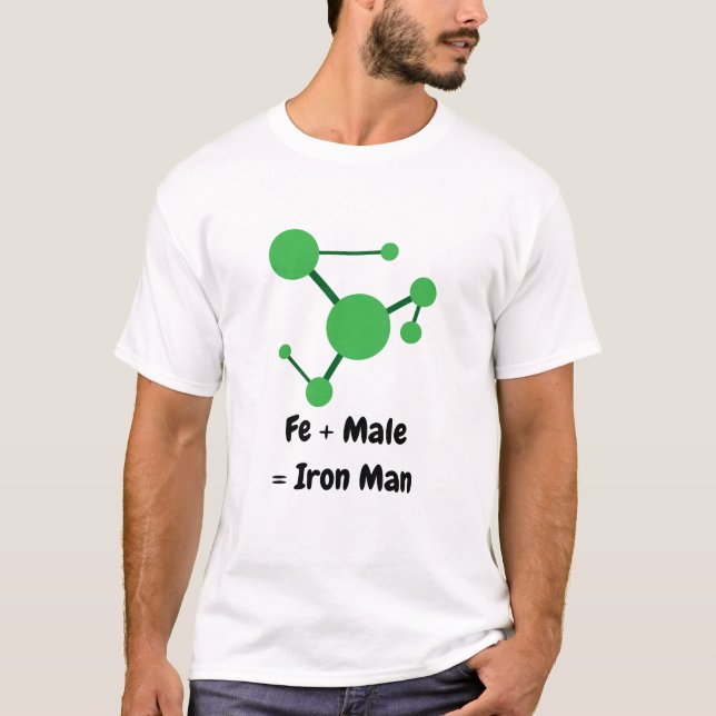 Fe + Male gleicht Iron Man Green T-Shirt (Vorderseite)