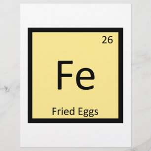 Fe - Spiegeleier Chemie Periodensystem Symbol