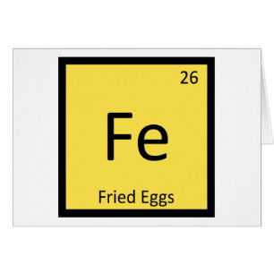 Fe - Spiegeleier Chemie Periodensystem Symbol
