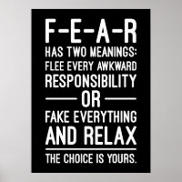 FEAR hat zwei Bedeutungen - Motivierend, lustiger