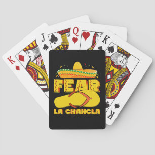 Fear La Chancla Funny Mexican Cinco De Mayo Spielkarten