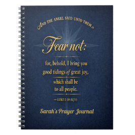 Fear Not Christmas 2026 Scripture Gold Typography Notizblock