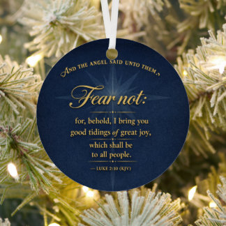 Fear Not Christmas 2026 Scripture Gold Typography Ornament Aus Metall