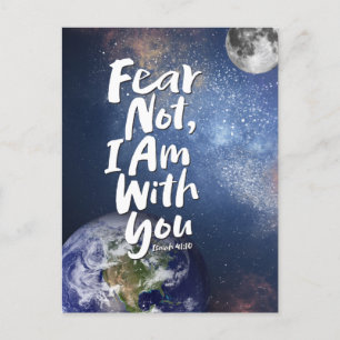 FEAR NOT, ich bin bei Ihnen - Christlich Hope Isai Feiertagspostkarte