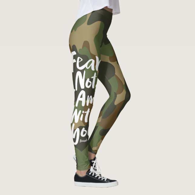 FEAR NOT, ICH BIN mit Ihnen - Isaiah 41:10 Camoufl Leggings (Rechts)