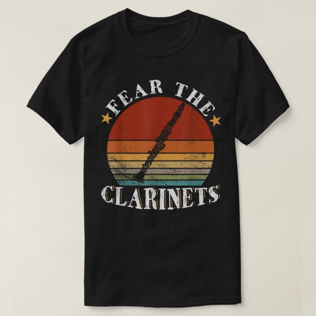 Fear the Clarinets for Clarinetists Musicians Men  T-Shirt (Design vorne)