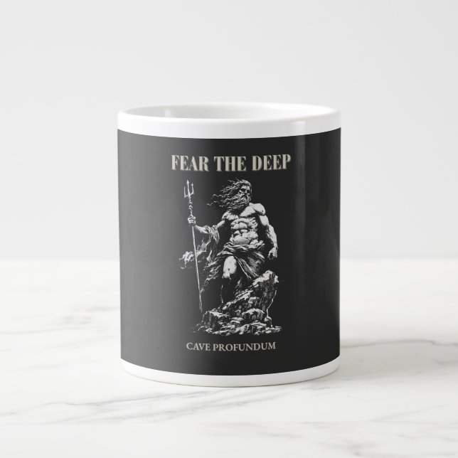 Fear the Deep – Poseidon Mythic  Jumbo-Tasse (Vorderseite)