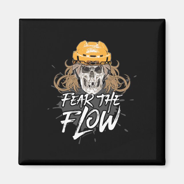 Fear The Flow - Lustiges Hockey-Haar  Magnet (Vorne)