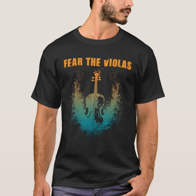 Fear The Violas  Viola Player Jazz Music Orchestra T-Shirt (Vorderseite)
