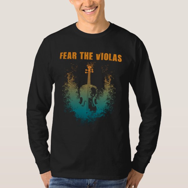 Fear The Violas  Viola Player Jazz Music Orchestra T-Shirt (Vorderseite)