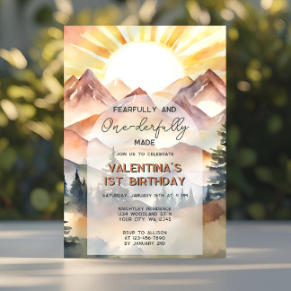 Fearful and Onederful Made First Birthday Einladung