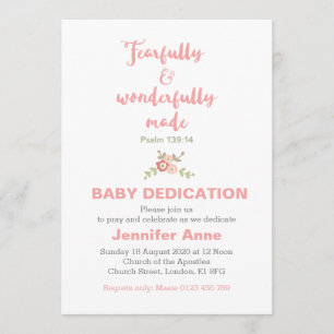 Fearful & Wonderful Baby Dedicite Einladung