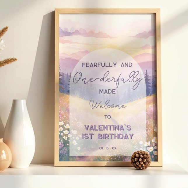 Fearfully and Onederfully Made Bible Girl Birthday Poster (Von Creator hochgeladen)