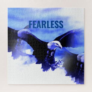 Fearless Bald Eagle Motivierend Courage Artwork Puzzle