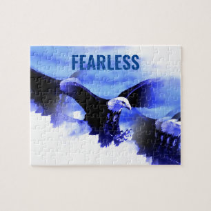 Fearless Bald Eagle Motivierend Courage Artwork Puzzle
