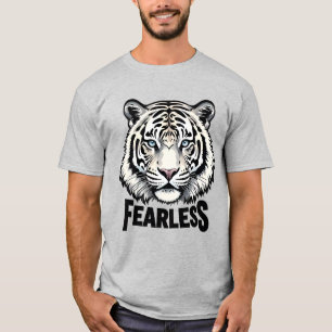 Fearless_dgn.no.2- von Maaya_Prints, Men Gray T-Shirt