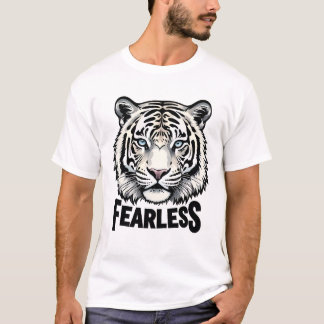 Fearless_dgn.no.2- von Maaya_Prints, Men White T-Shirt