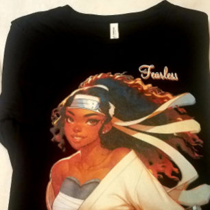 Fearless Female Anime' Samurai Fighter Tri-Blend Shirt