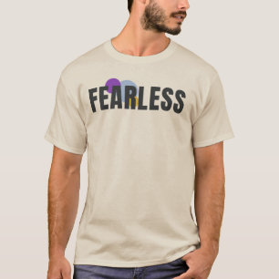 FEARLESS   Mutige moderne Typografie Grafikdesign T-Shirt