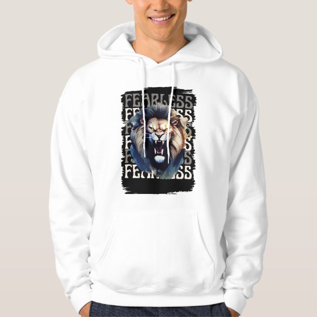 Fearless Roar – Bold Lion  Hoodie (Vorderseite)