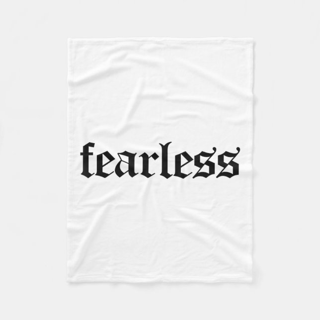 Fearless Tee Shirt, Fearless And Strong Motivation Fleecedecke (Vorderseite)