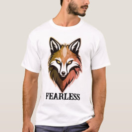 Fearless Wolf Slogan T - Shirt - Freefit Classic C