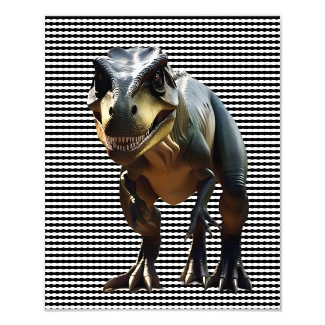 **"Fearsome Grin: The Smirking T-Rex"*** Fotodruck (Vorne)