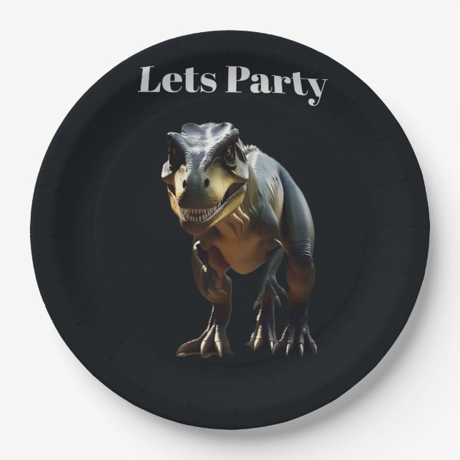 **"Fearsome Grin: The Smirking T-Rex"*** Pappteller (Vorderseite)