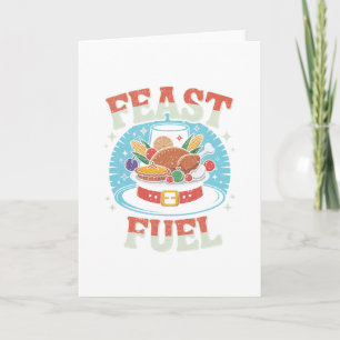 Feast Brennstoff Cartoon Essen Pilgerhut Lustiger Karte