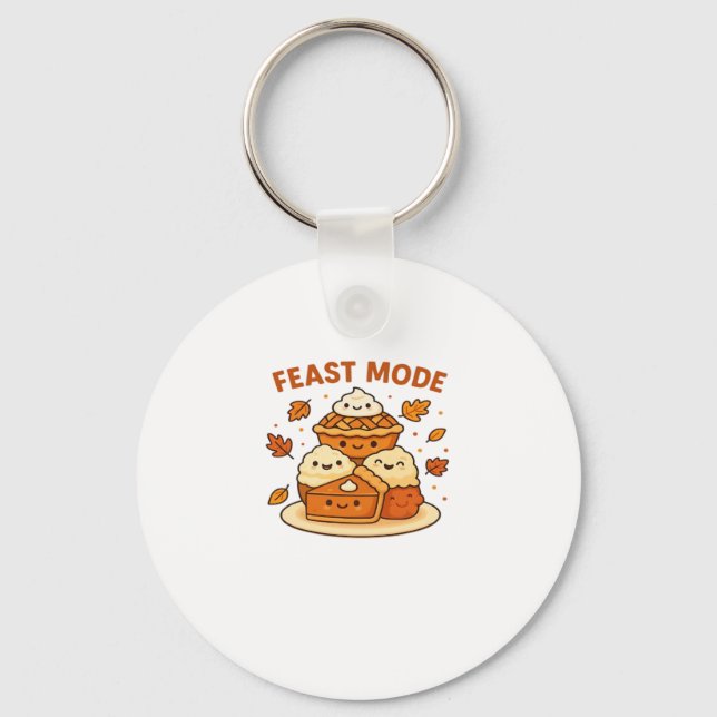 Feast Mode � Cute Autumn Comfort Food Plate Boxy T Schlüsselanhänger (Vorderseite)