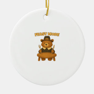 Feast Mode � Cute Herbst-Comfort-Food-Platte Boxy  Keramik Ornament