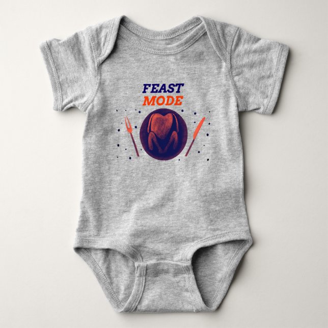 Feast Mode – Thanksgiving Baby Bodysuit Strampler (Vorderseite)