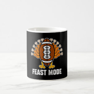 Feast-Modus Thanksgiving-Puter Fußball Fan Geschen Kaffeetasse